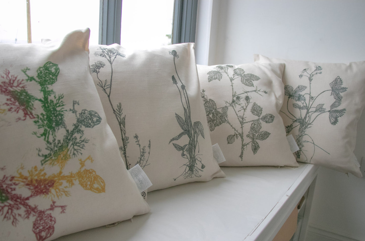 'Bramble' Irish Linen & Cotton mix Cushion/Cover from Amor Botanical Art Leitrim