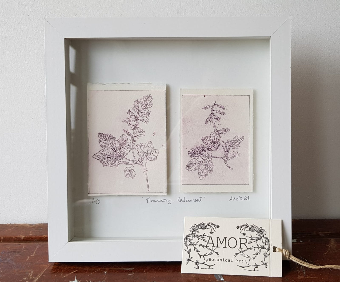 ‘Cuirín’ 'Flowering Redcurrant' Original Drypoint Print