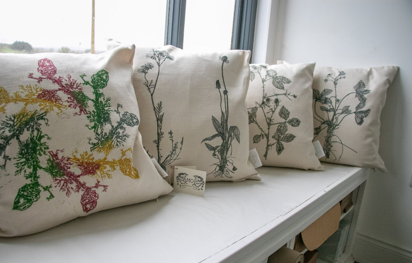 'Wild Strawberry' Linen & Cotton mix Cushion/Cover
