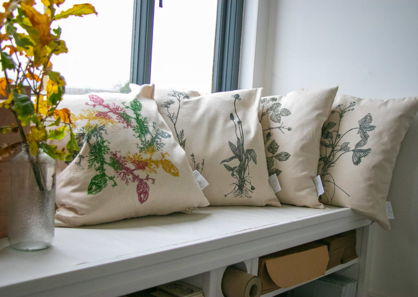 'Wild Strawberry' Linen & Cotton mix Cushion/Cover